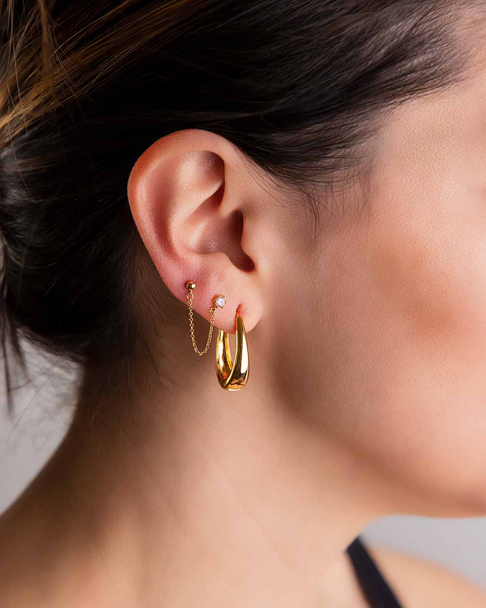 Classic Large Dome Hoop Earrings