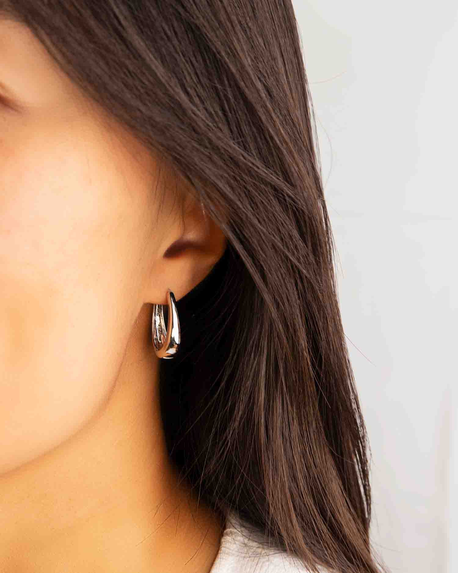 Classic Large Dome Hoop Earrings