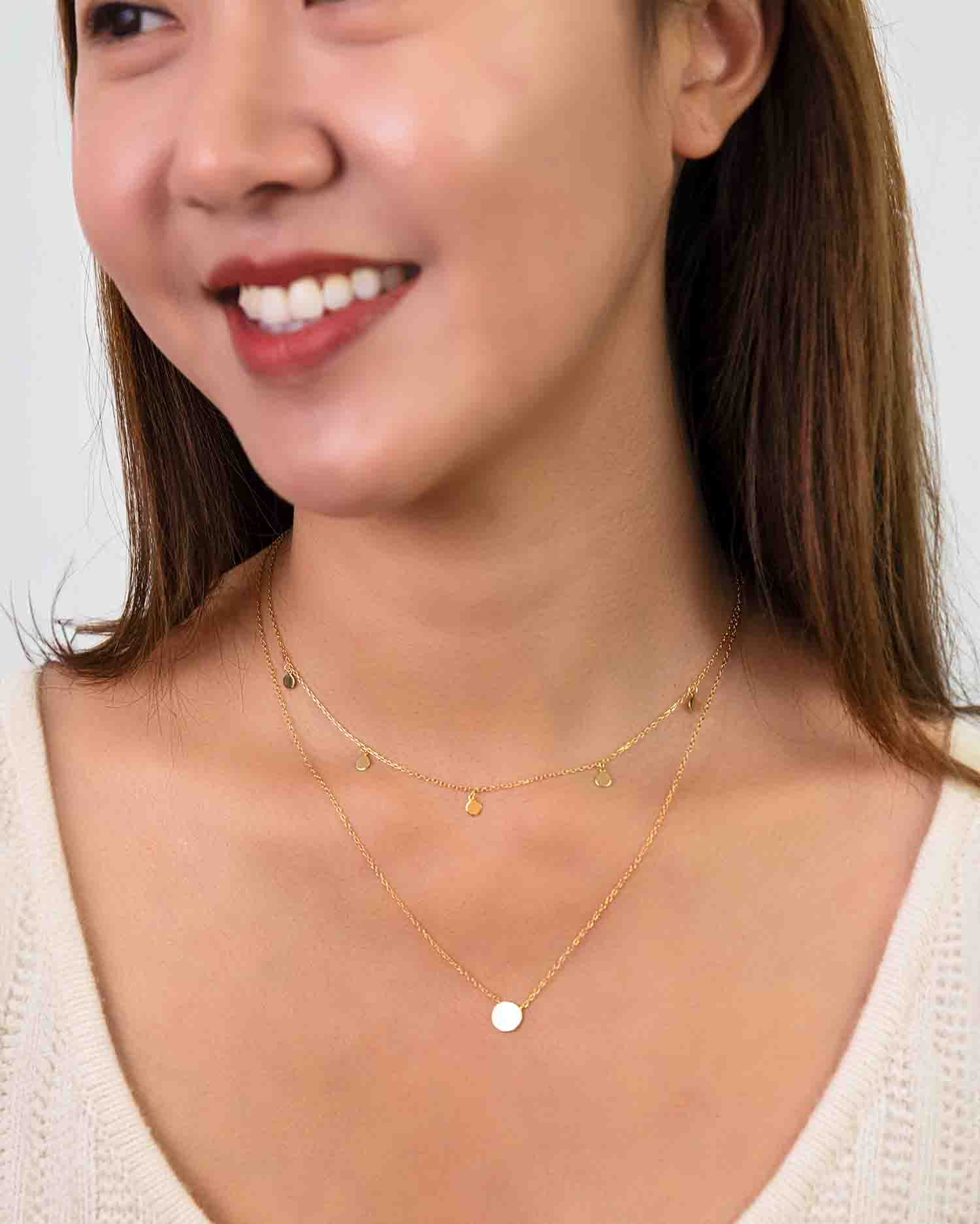 Layered Disc Necklaces