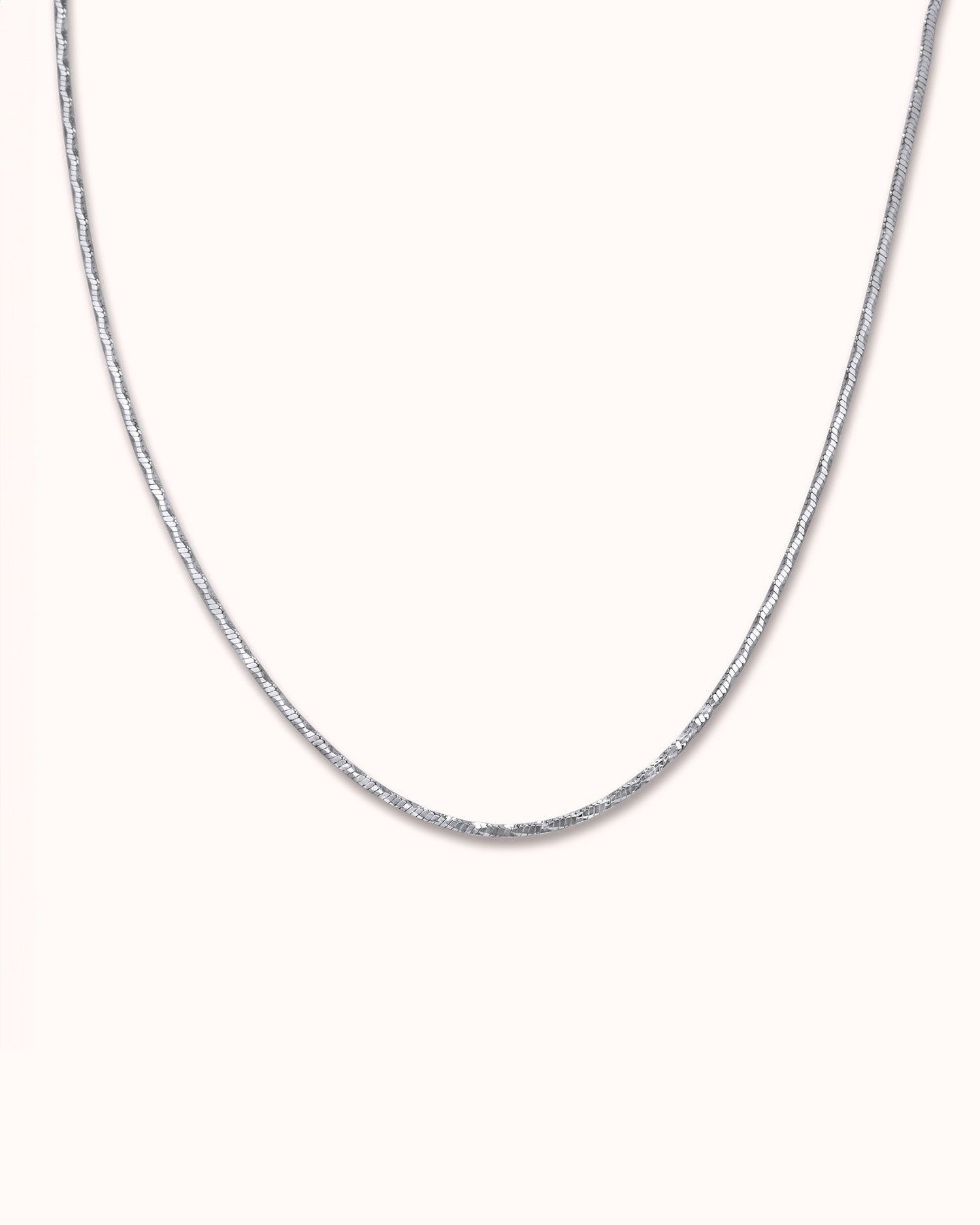 Ripple Square Snake Chain Necklace